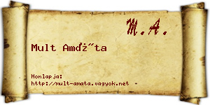 Mult Amáta névjegykártya